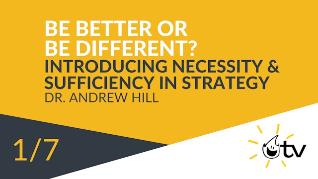 Be Better, or Be Different? Introducing Necessity and Sufficiency in Strategy