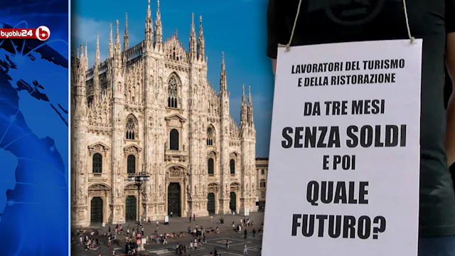 LAVORATORI IN PIAZZA A MILANO SIAMO S...