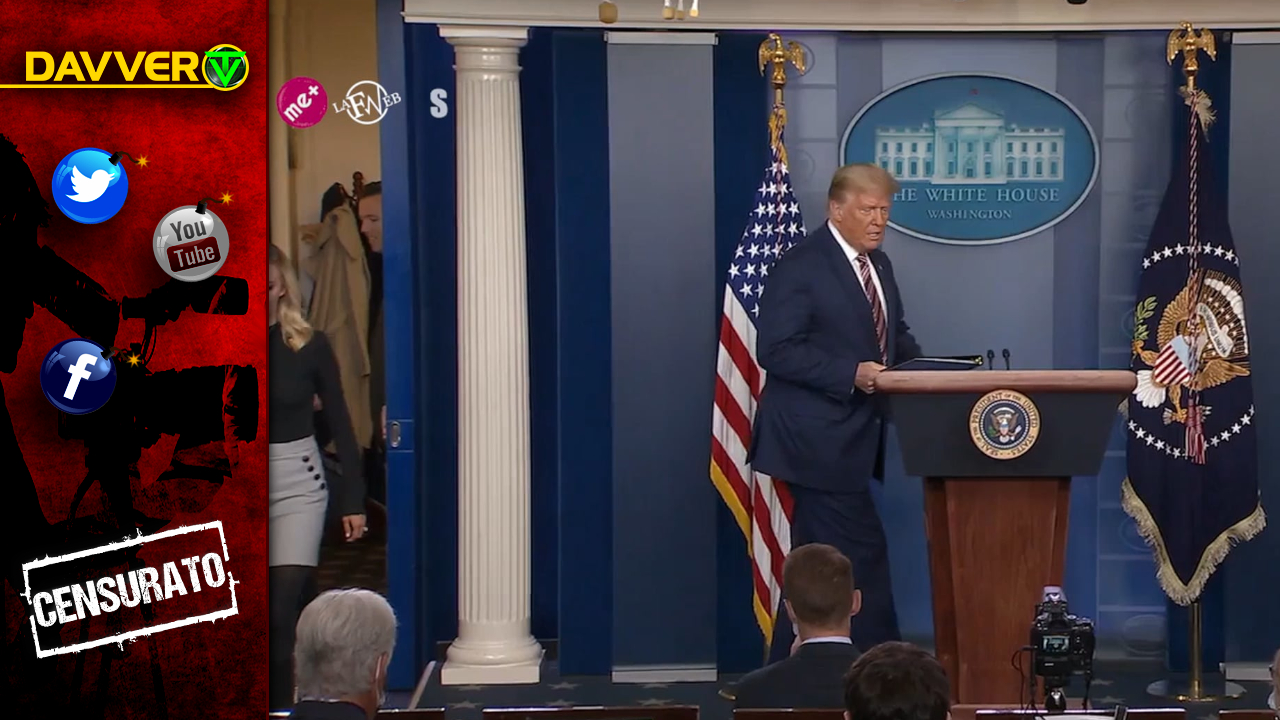 Il discorso di Trump CENSURATO dalle televisioni.