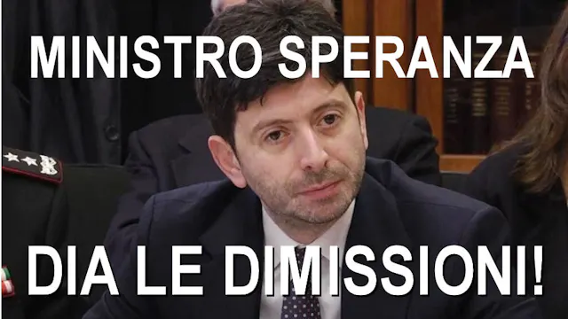 Ministro Speranza dia le dimissioni
