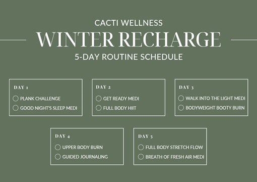 Winter Recharge Routine Schedule