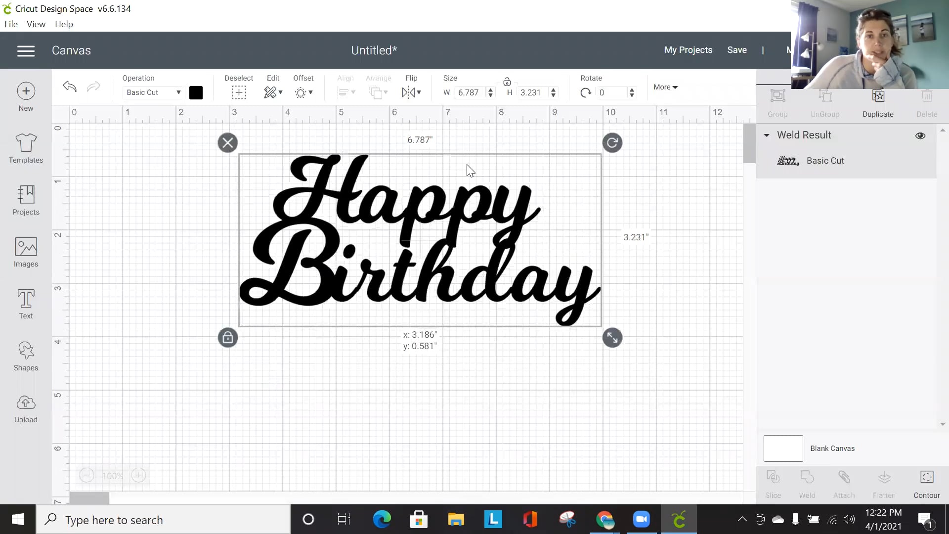 Live!  Using the Cricut and Cricut Design Space with Caked With Love By Steph