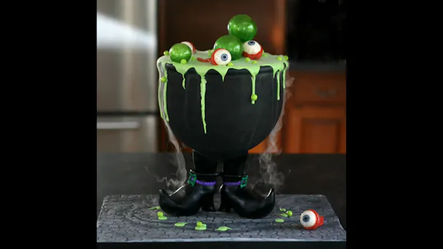 Smoky Cauldron Cake