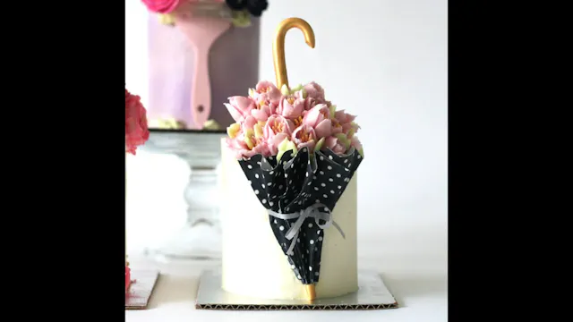 Tulip Filled Umbrella; Mini Buttercre...
