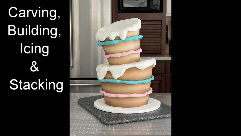 Creating a topsy turvy cake