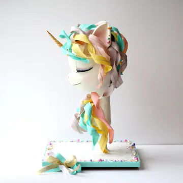 Unicorn Bust Cake; Part 1
