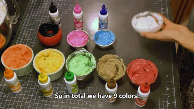 Creating the Buttercream Colors for t...