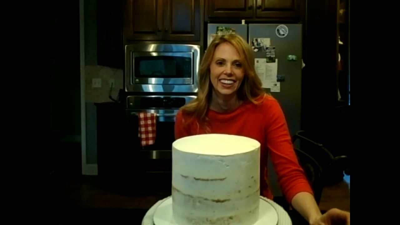 Live! With Shannon Bond making a pancake stack with buttercream!