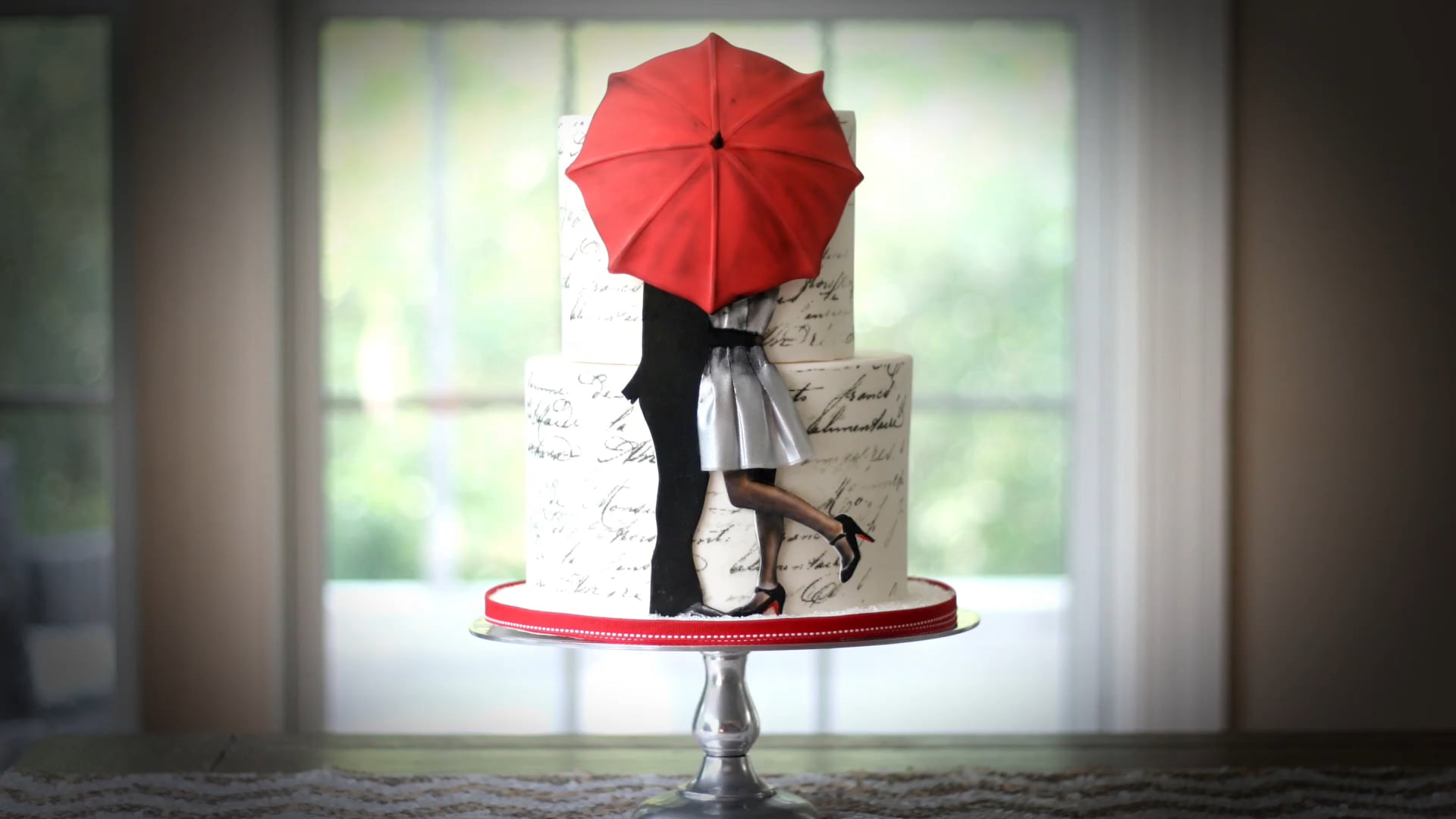 Red Umbrella Cake