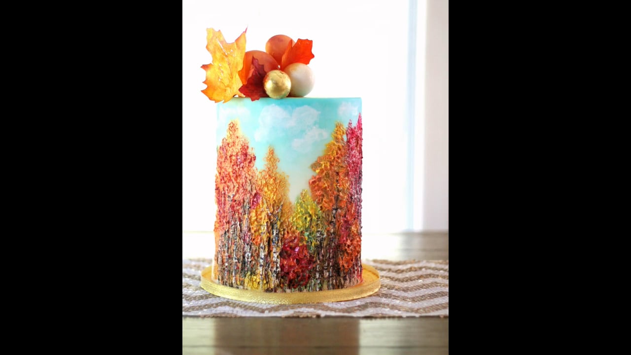 Fall Scene Buttercream Painting
