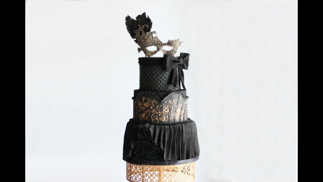 Masquerade Ball Cake, Part 1