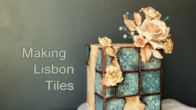 Making Lisbon tiles for cake with Mic...