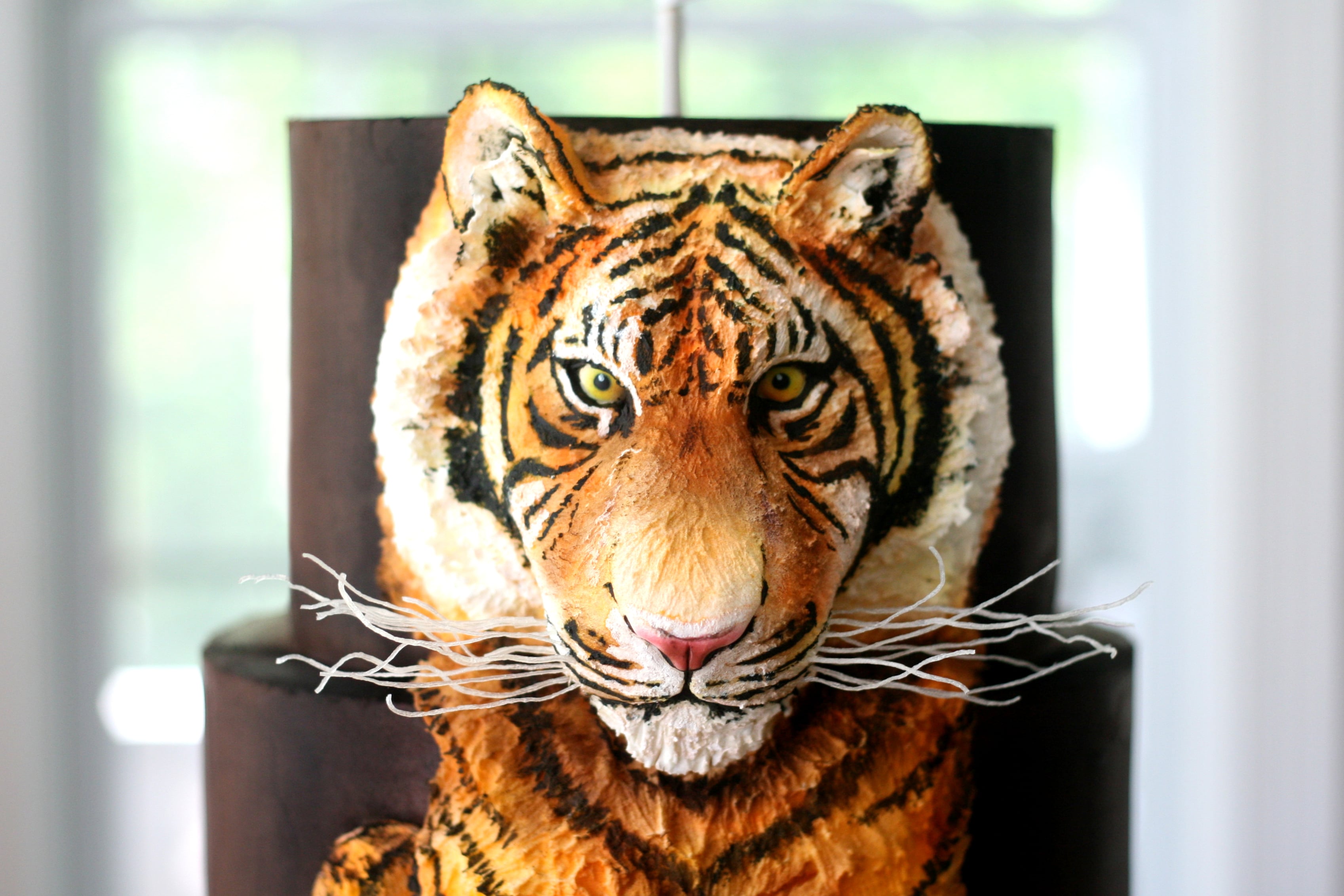 Tiger Cake, Part One (The Head) PLUS Chocolate Ganache Recipe