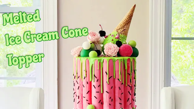 Melted Ice Cream Cone Topper
