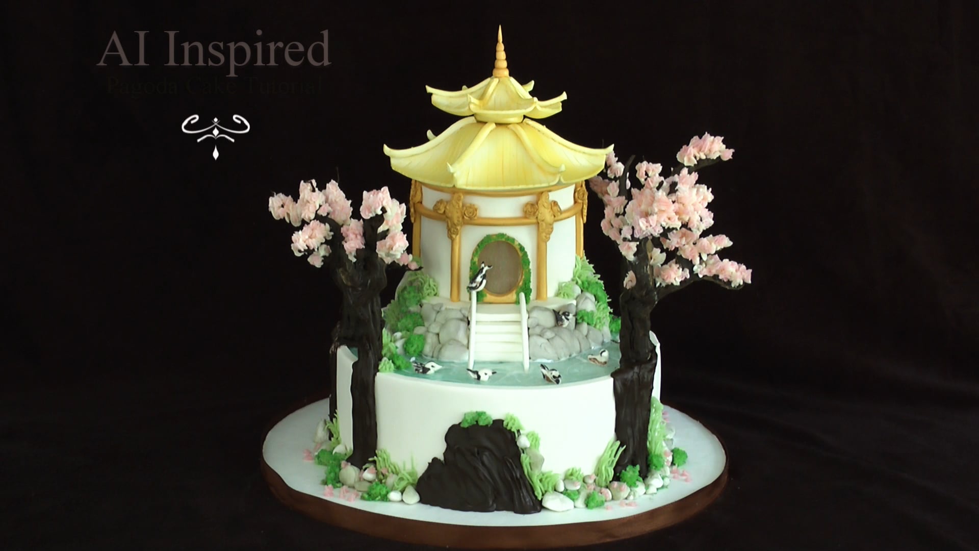 AI Design Inspired Pagoda Cake; Part One