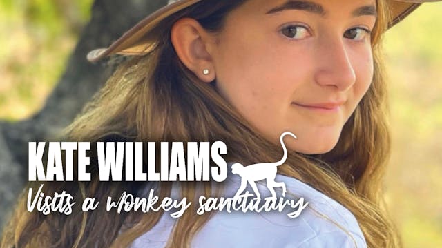 Kate visits a monkey sanctuary