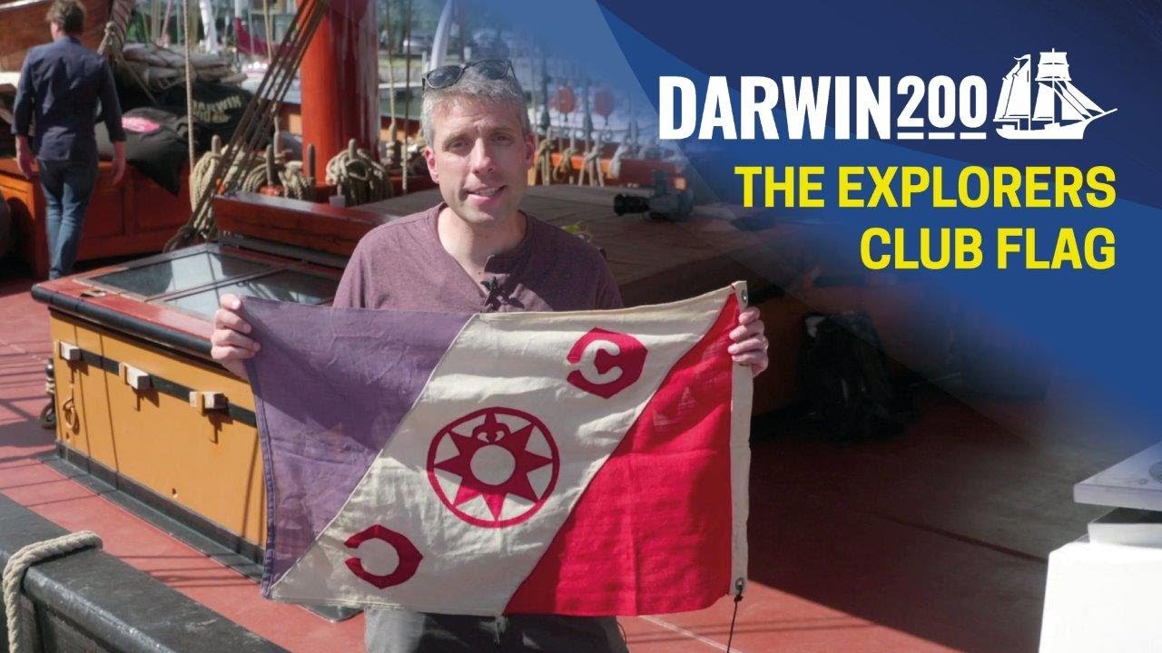 Darwin 200 - Raising The Explorers Club Flag