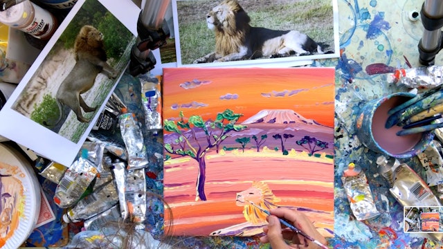 Last Chance To Paint: How to Paint Lions Kenya