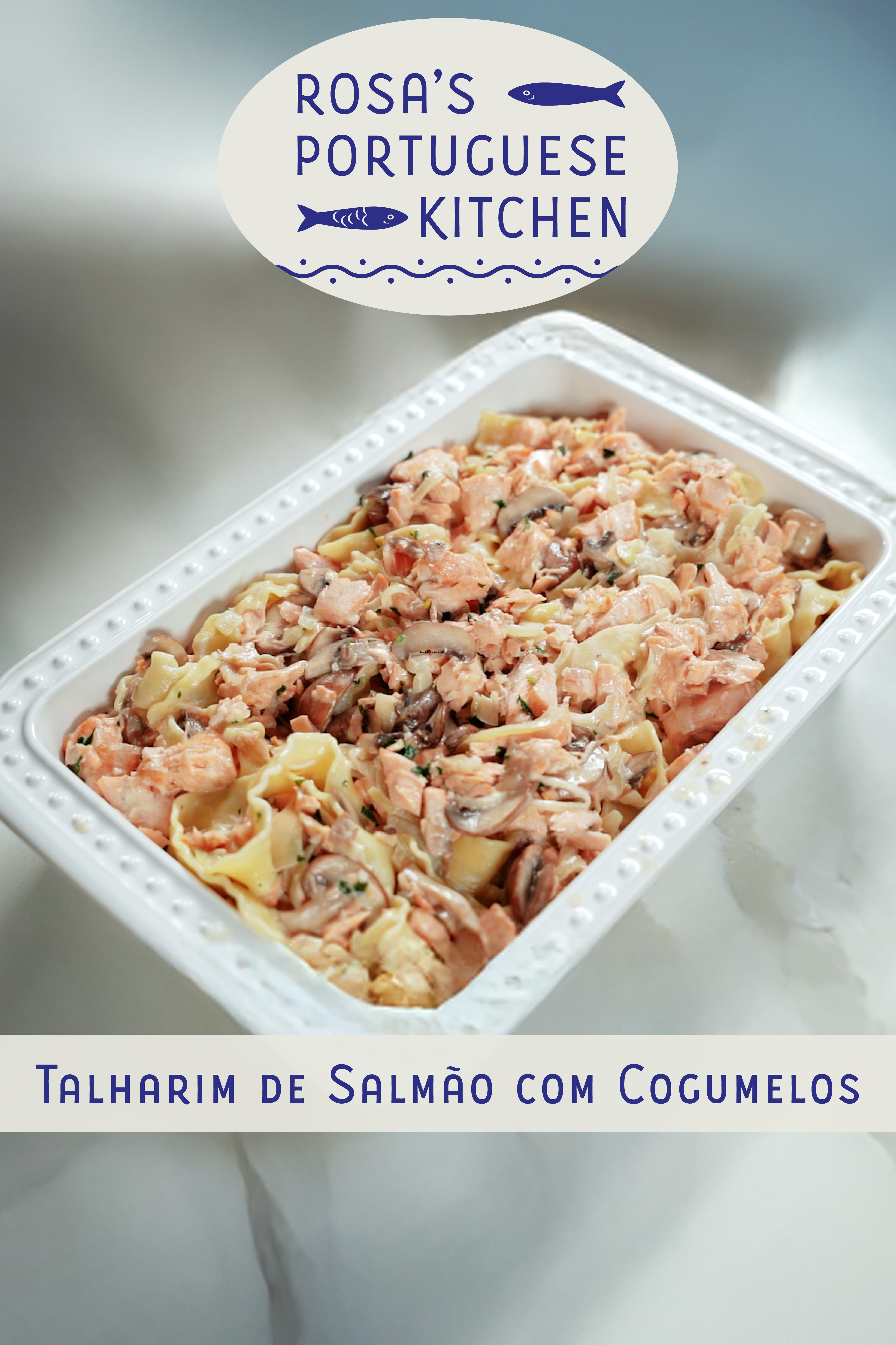 Talharim de Salmão com Cogumelos