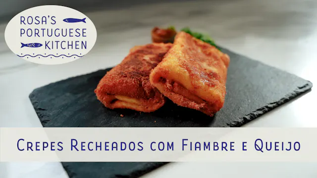 Crepes Recheados com Fiambre e Queijo