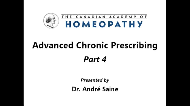 Advanced Chronic Prescribing Part 4