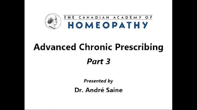 Advanced Chronic Prescribing Part 3