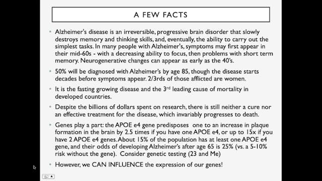 Alzheimer's Disease Prevention with Lisa Samet ND