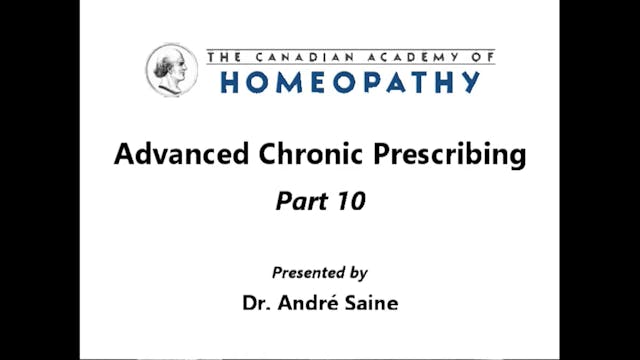 Advanced Chronic Prescribing Part 10