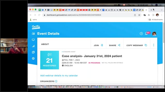 Case analysis - January 31st patient