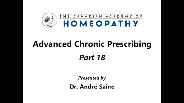 Advanced Chronic Prescribing Part 18a
