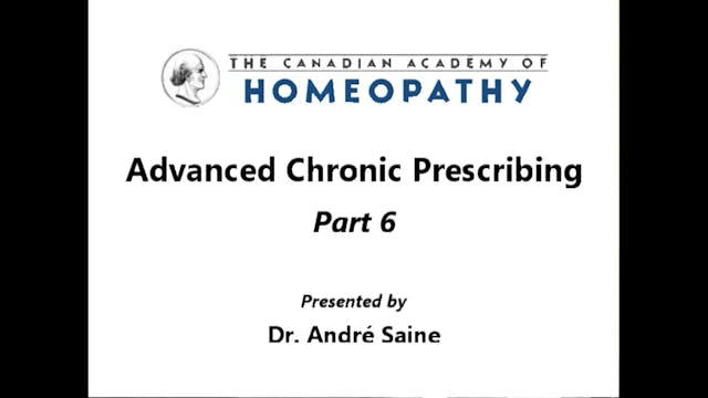 Advanced Chronic Prescribing Part 6