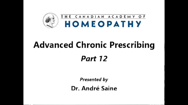 Advanced Chronic Prescribing Part 12a