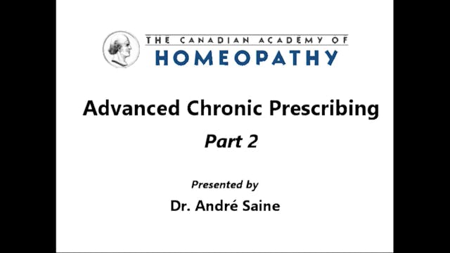 Advanced Chronic Prescribing Part 2