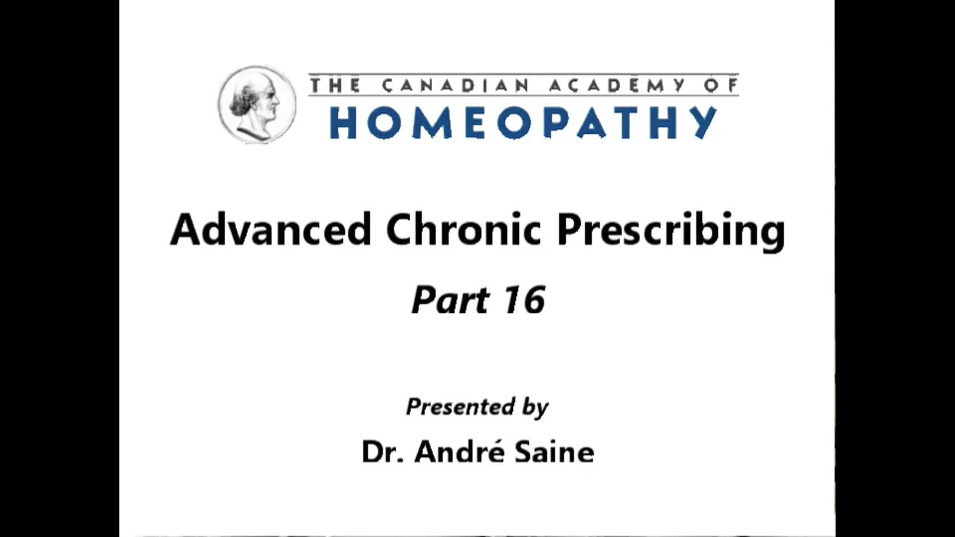 Advanced Chronic Prescribing Part 16
