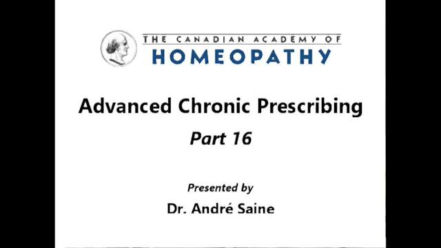 Advanced Chronic Prescribing Part 16