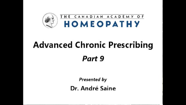 Advanced Chronic Prescribing Part 9