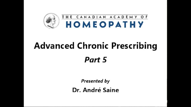 Advanced Chronic Prescribing Part 5