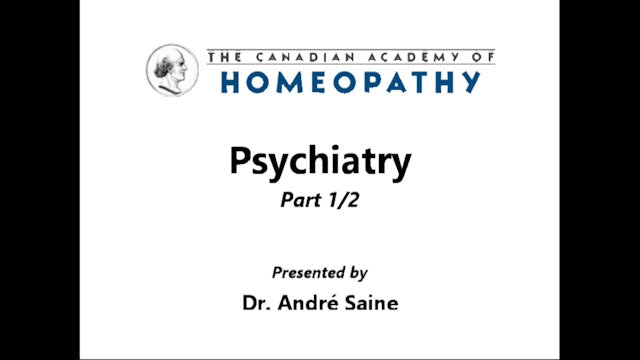 Psychiatry Part 1a