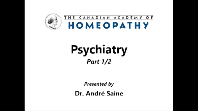 Psychiatry Part 1a