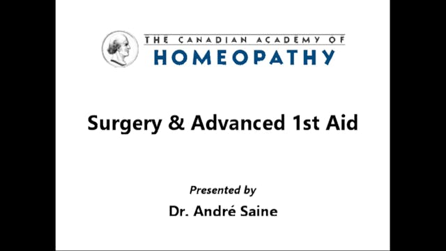 Surgery & Advanced 1st Aid Part 1