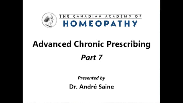 Advanced Chronic Prescribing Part 7