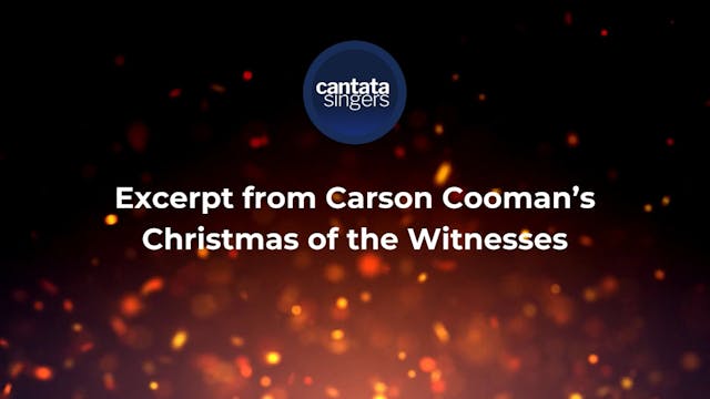 Excerpt from Carson Cooman: Christmas...