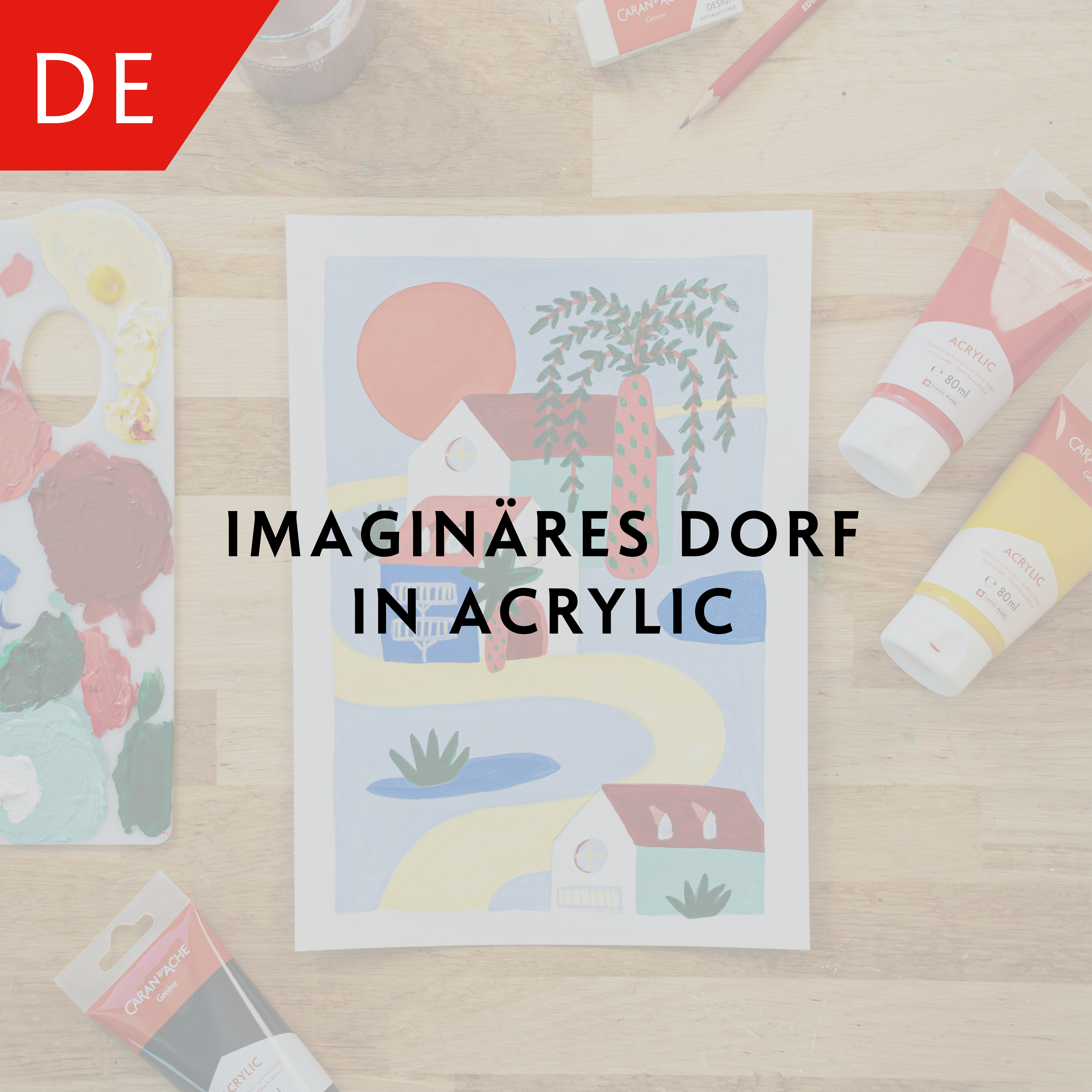 Imaginäres Dorf in Acrylic – Alice Izzo