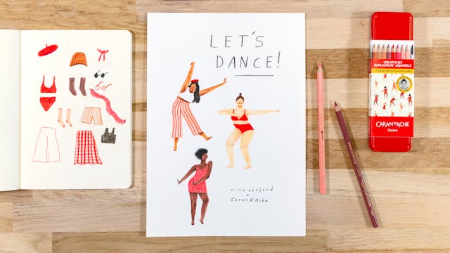 Dancing characters by Nina Cosford