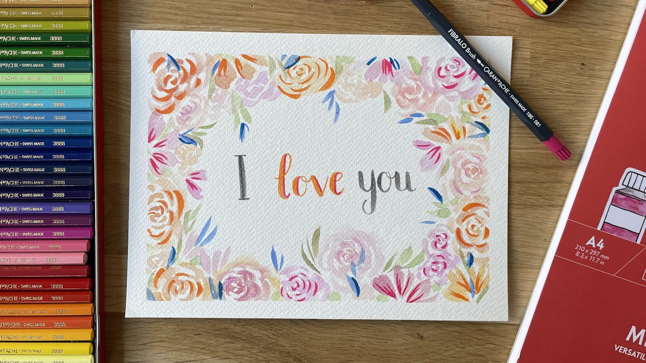 Floral greetings card