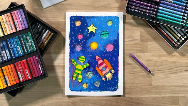 Multicoloured galaxy