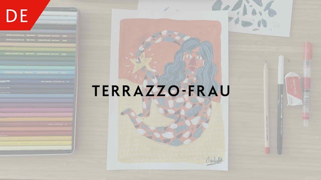 Terrazzo-Frau