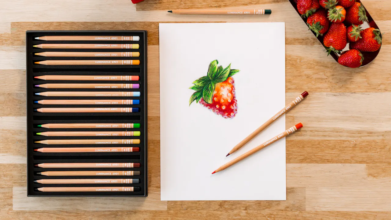 Realistic strawberry by Meike de Vries