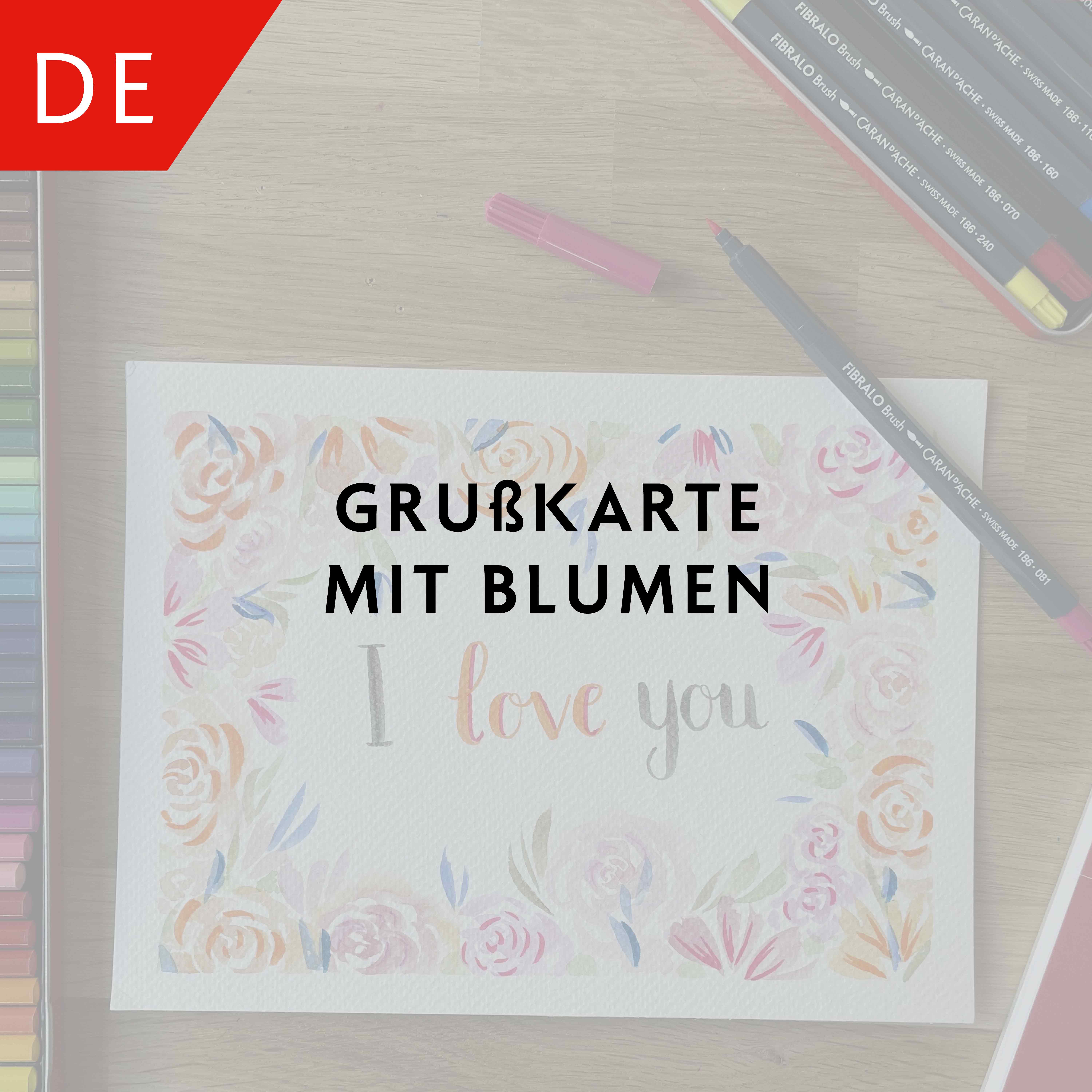 Grußkarte mit Blumen – Julie Thomas