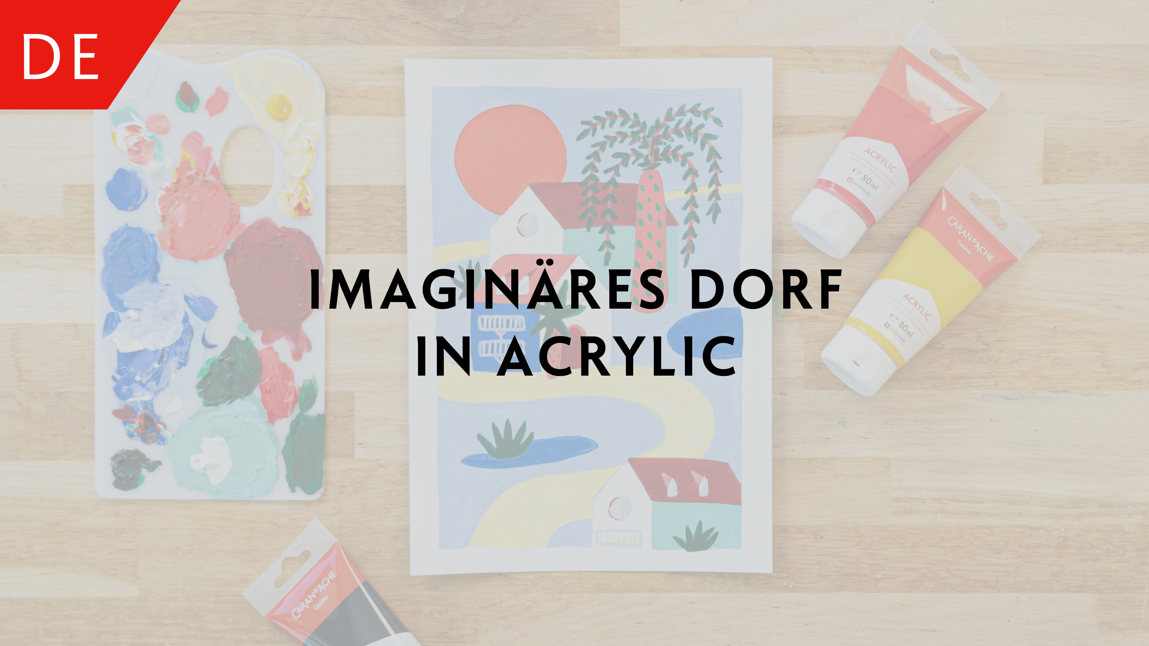 Imaginäres Dorf in Acrylic – Alice Izzo